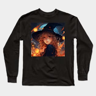 Halloween witch girl Long Sleeve T-Shirt